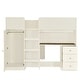preview thumbnail 5 of 11, Wood Full Size Loft Bed with Built-in Wardrobe, Desk, Shelves, Drawers