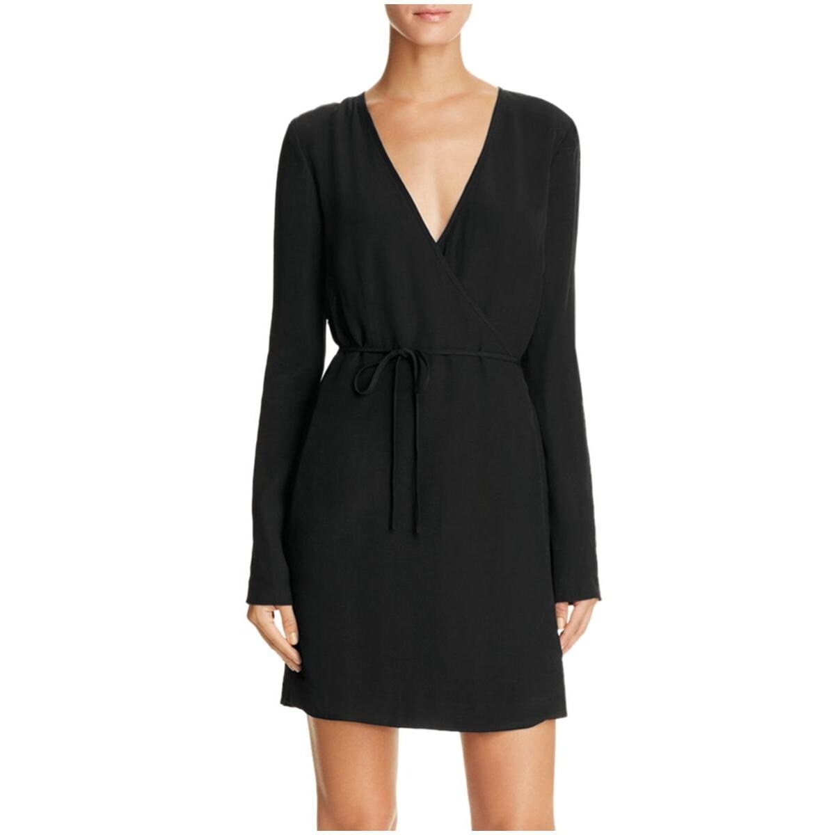 womens wrap dress long sleeve
