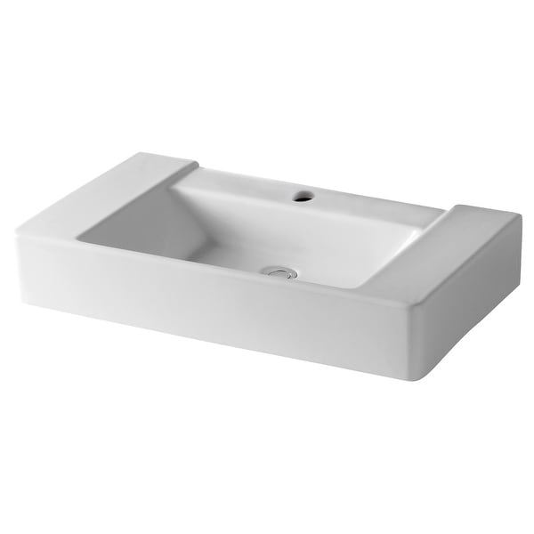 Mirabelle MIR32191A 31-1/2" Porcelain Console Bathroom Sink Only with 1 Pre-Cut Faucet Hole - White