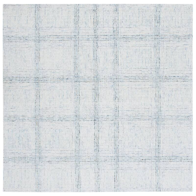 SAFAVIEH Handmade Abstract Catela Checkered Wool Rug - 6' Square - Ivory/Gold