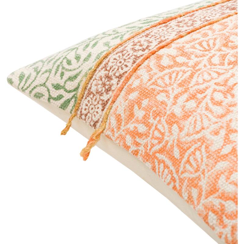Teddie Bright Color Abstract Botanical Throw Pillow