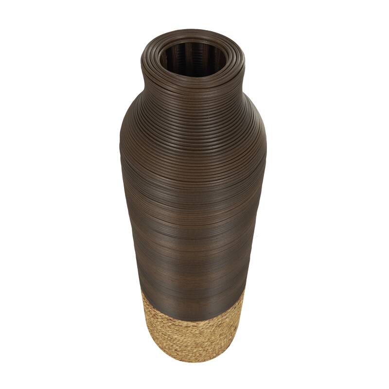 Seagrass Handmade Decorative Vase - Dark Brown - Roche River Decor