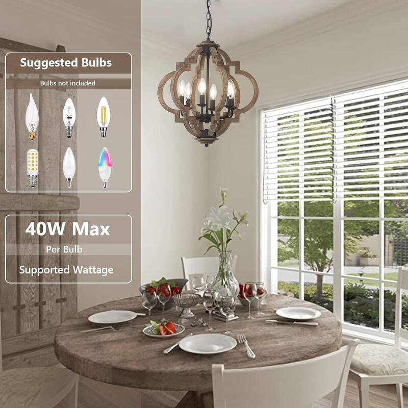 Geometric Orb Shaped Light Fixtures Hanging Pendant Light for Hallway Foyer, Dining Room Ceiling Light Fixtures Ceiling Light - Wood