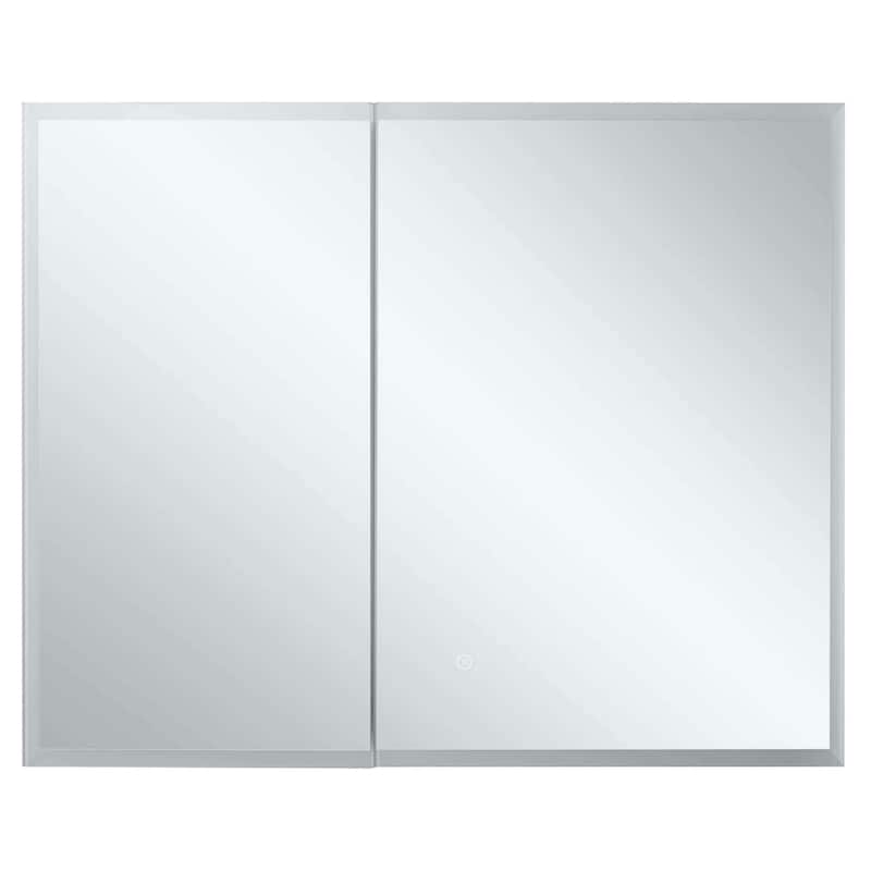 Mirrored Aluminum Bathroom Medicine Cabinet with LED lights
