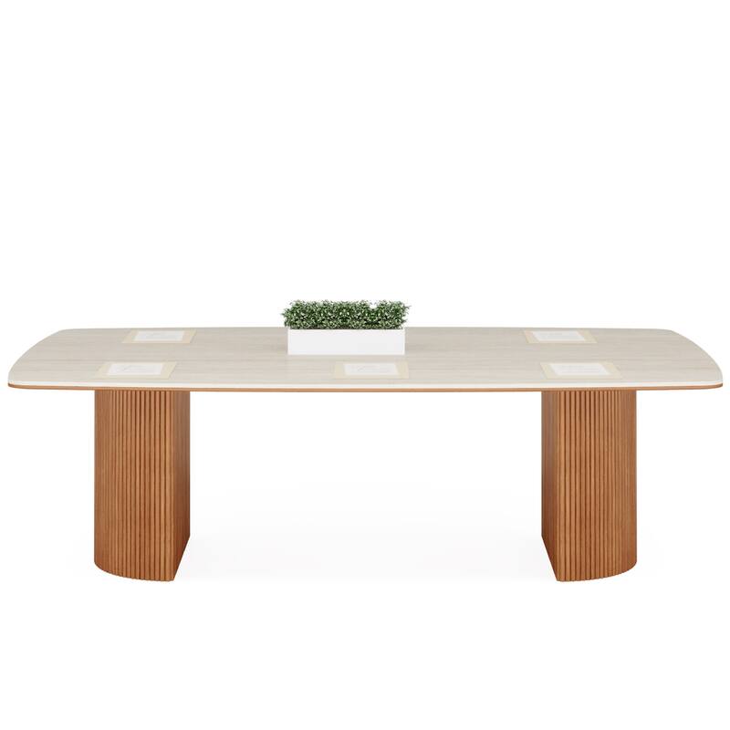 6.56 ft Conference Table, Large Rectangle Meeting Seminar Table