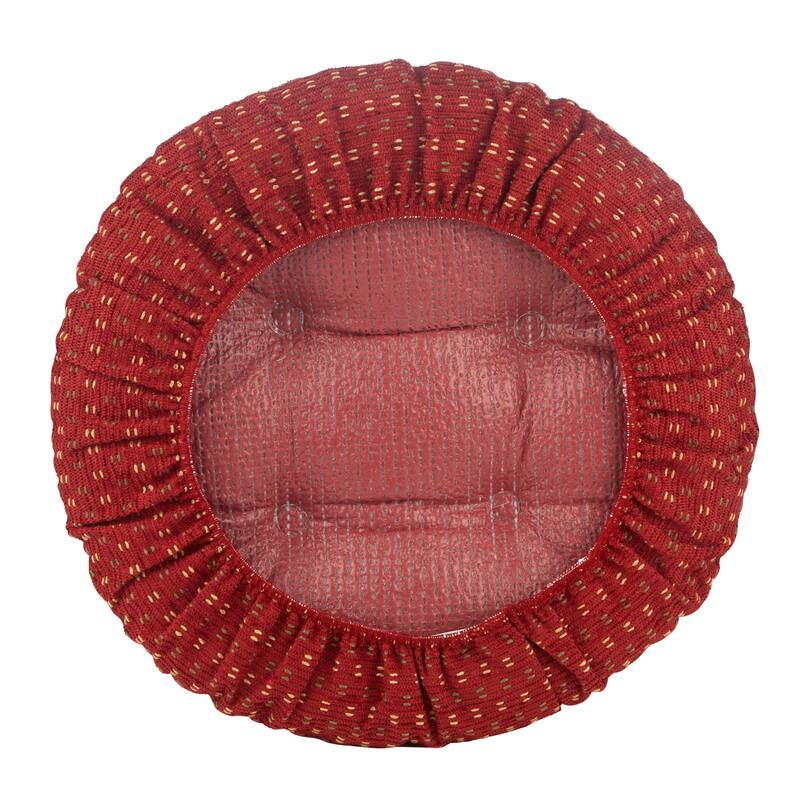Klear Vu Non-Slip Raindrops Tufted Barstool Cushion Set, Set of 2