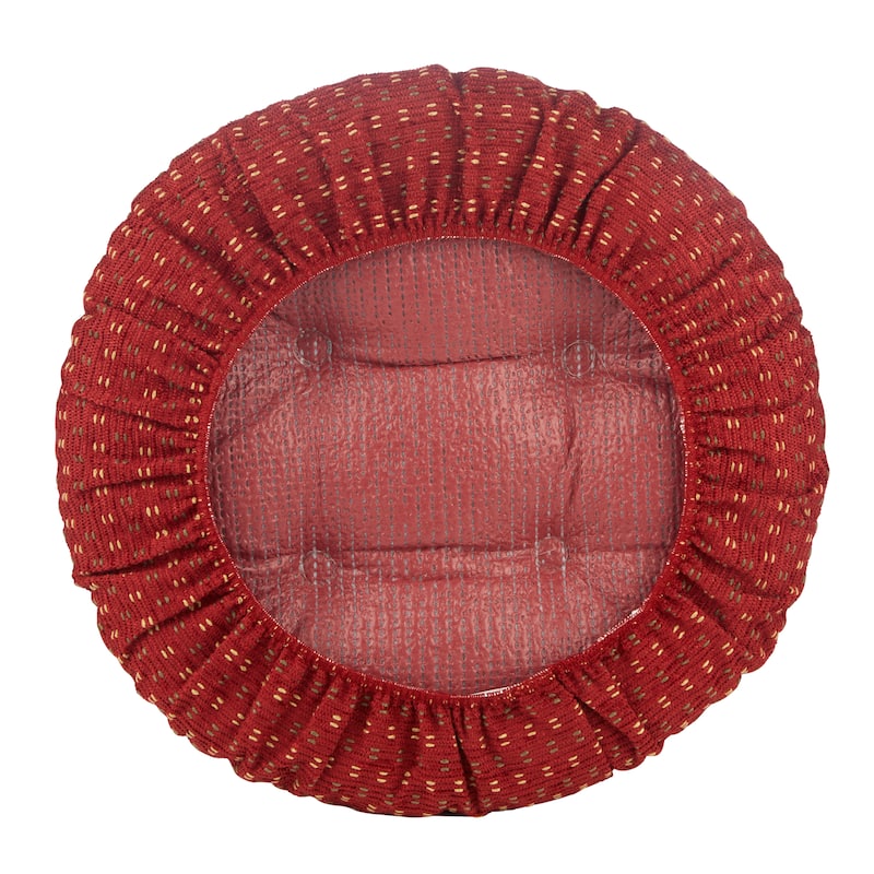Klear Vu Raindrops Non-Slip Tufted Barstool Pad Cushion Set (Set of 4)