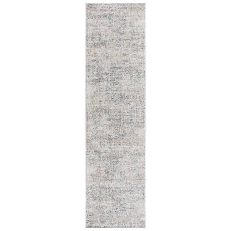 SAFAVIEH Adirondack Guillerma Modern Abstract Distressed Rug - 2'6" x 14' Runner - Beige/Slate
