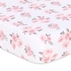 preview thumbnail 2 of 3, The Peanutshell Pink Roses Fitted Crib Sheet 4 Pack Set for Baby Girls