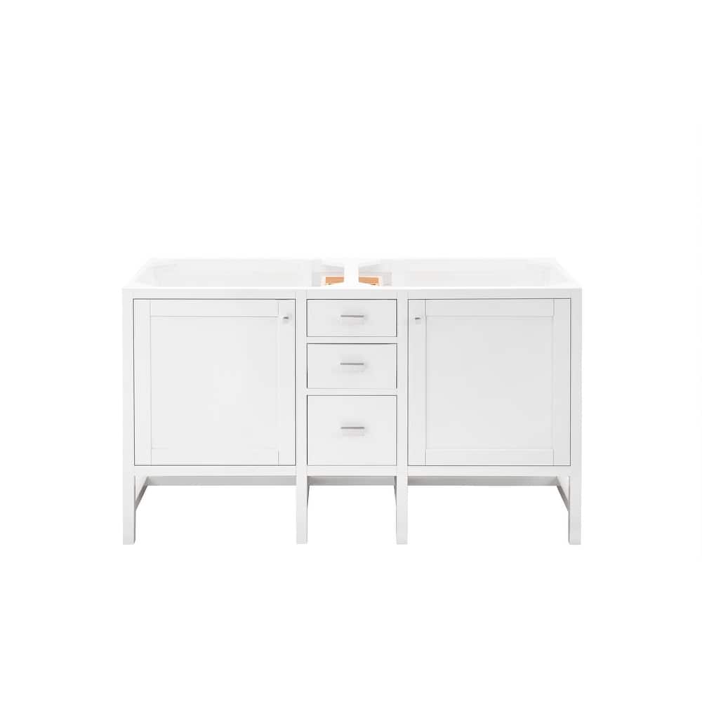 James Martin Vanities Addison 60" Double Vanity, Glossy White