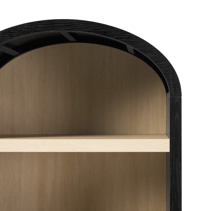 Middlebrook Designs 3 Shelf Open Arched Bookcase Cabinet
