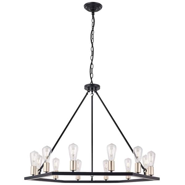 Wagon Wheel 12 Light Farmhouse Candle Style Chandelier 39 37 X39 37 X28 62 Overstock 32610843