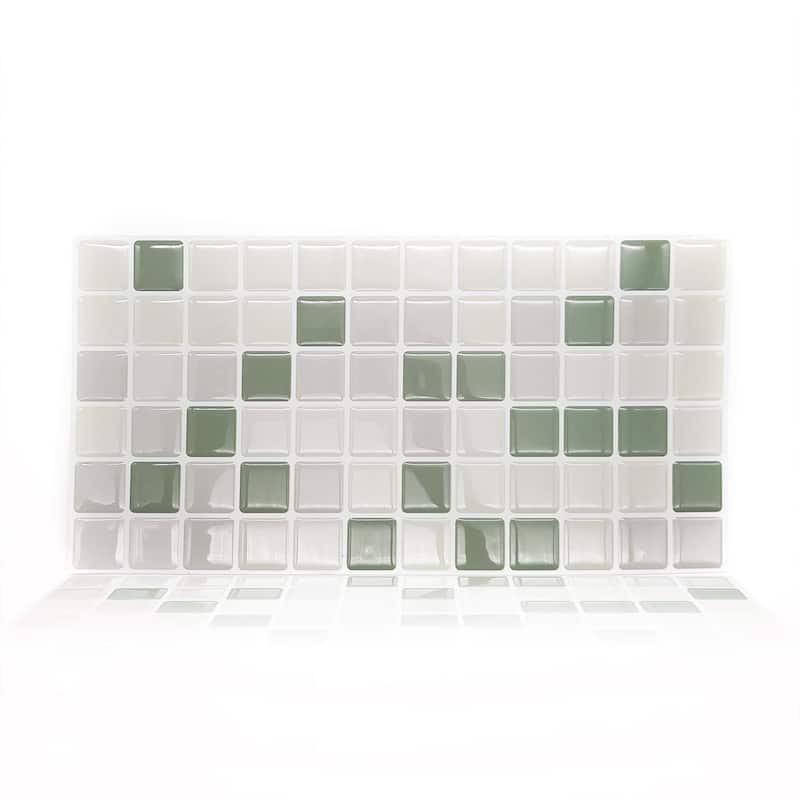 Walplus Small Square Mosaic Tile Sticker Kitchen Peel and Stick Backsplash Bathroom Decor