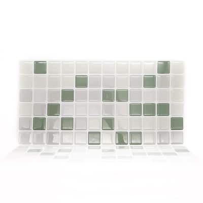 Walplus Small Square Mosaic Tile Sticker Kitchen Peel and Stick Backsplash Bathroom Decor