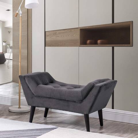 Tufted Ottoman Bench Upholstered Entryway Bench