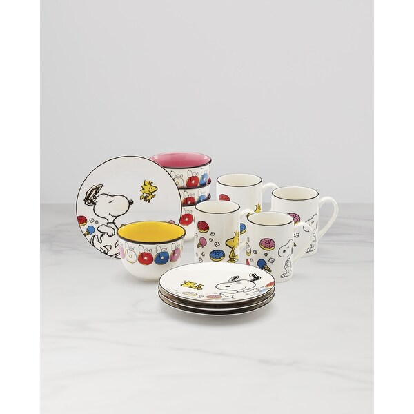 Lenox Chef Snoopy Dinnerware Dessert Set, Service for 4 - Bed Bath