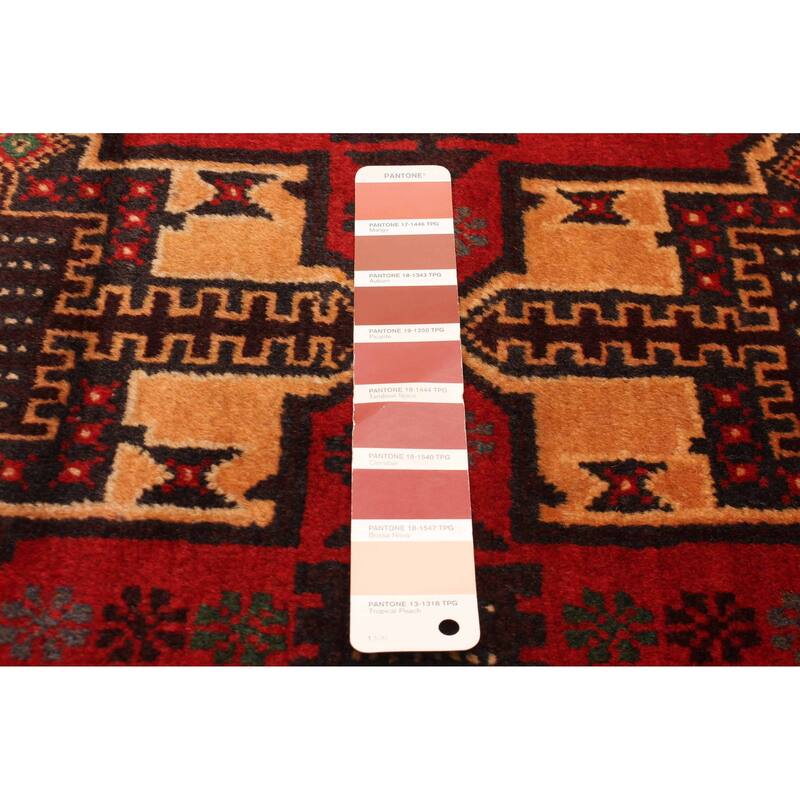 ECARPETGALLERY Hand-knotted Teimani Red Wool Rug - 3'8 x 6'7