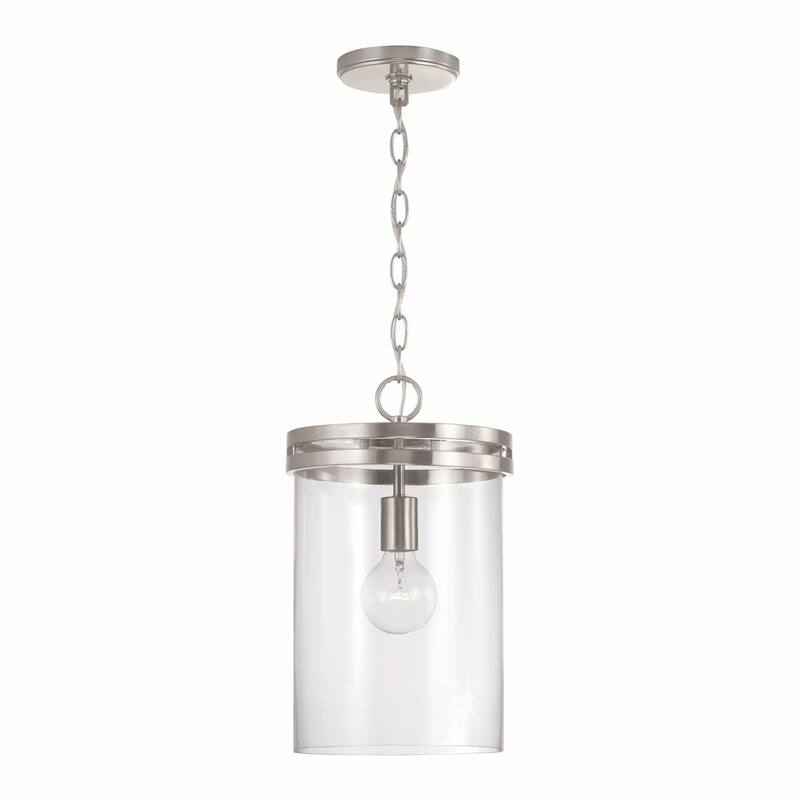 Fuller 1-light Pendant w/ Clear Glass - Brushed Nickel