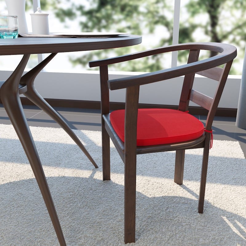 Memory Foam 15" U-Shaped Indoor Outdoor Dining Chair Pad Cushion for Kitchen Patio Garden (Set of 1, 2, 4 or 8)