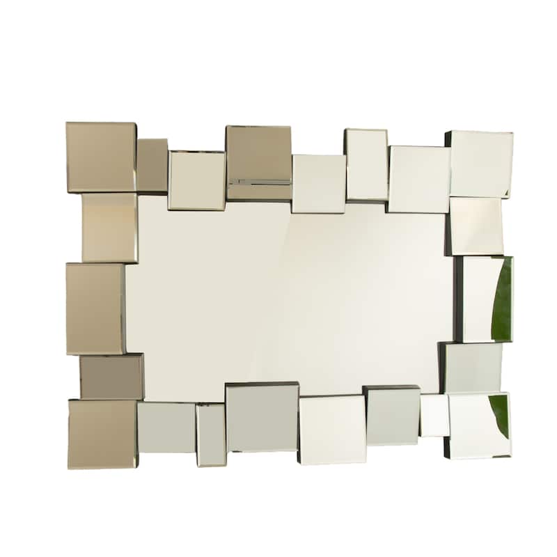 30" Geometric Square Wall Mirror