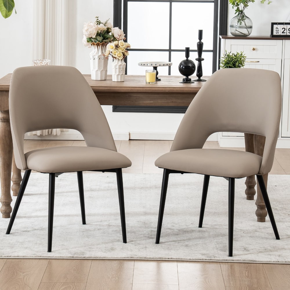 Modern Dining Chairs Set of 2 Armless Chairs 22.83"Wx22.05"Dx34.65" H