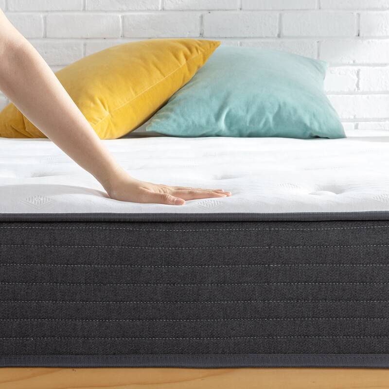 Priage by ZINUS 8 Inch Comfort Essential Pocket Spring Hybrid Mattress