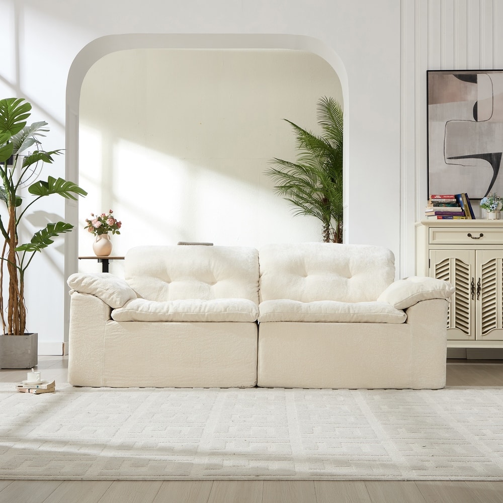 Modular Convertible Cushioned Sleeper Sofa Set