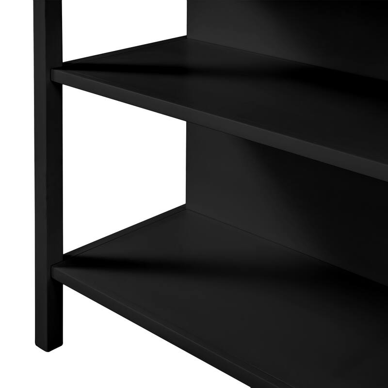 3-Piece Farmhouse Style Kitchen Island Set with Spacious Tabletop, Storage Shelves, and Two Comfortable Stools