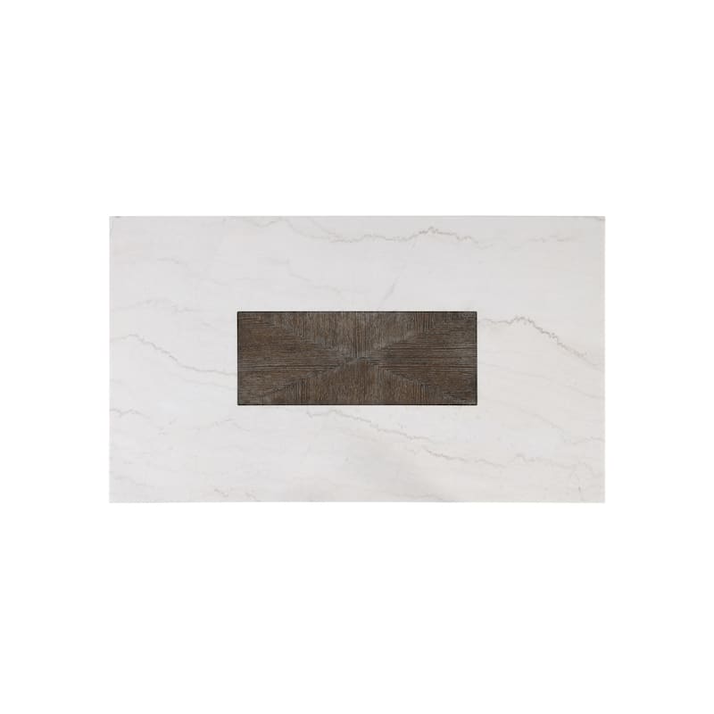 Furniture of America Evangeline Modern Dark Walnut 70-inch Genuine Marble Top Dining Table