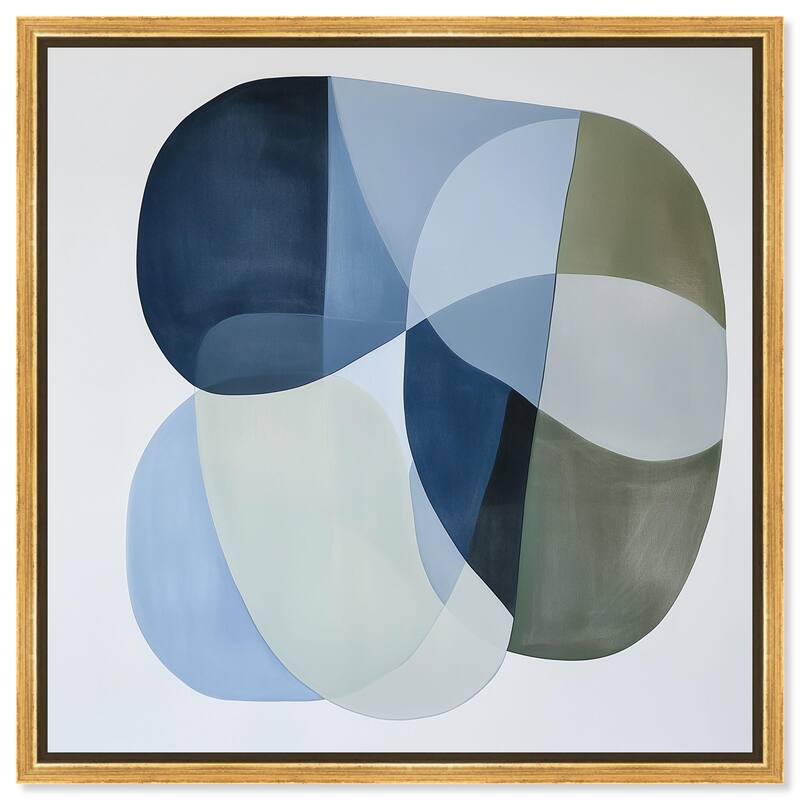Serene Overlap II Canvas by Art Remedy - 40" x 40" - Gold