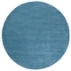 preview thumbnail 84 of 138, SAFAVIEH Handmade Himalaya Kaley Solid Wool Rug 6' Round - Blue - Round
