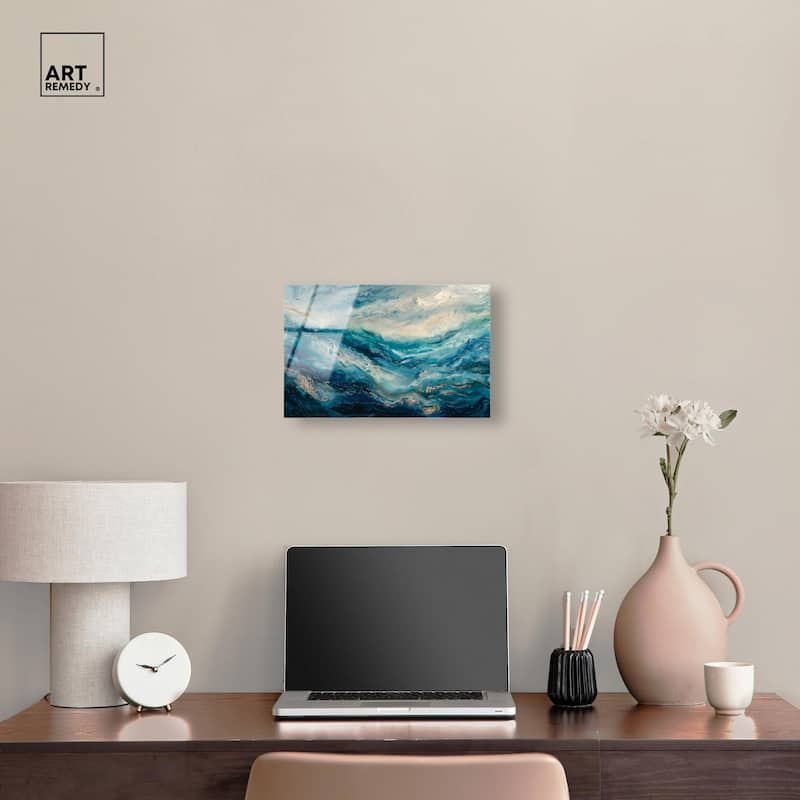 Jeweled Waters Acrylic by Art Remedy, Ready to Hang