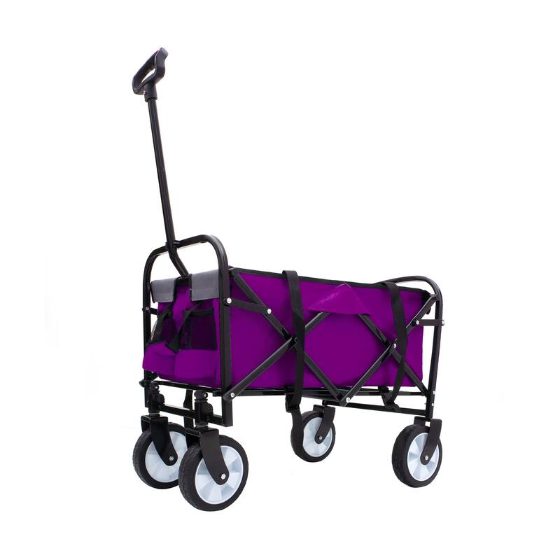 Foldable Wagon with Straps, Beach & Utility Cart, 225lb Capacity