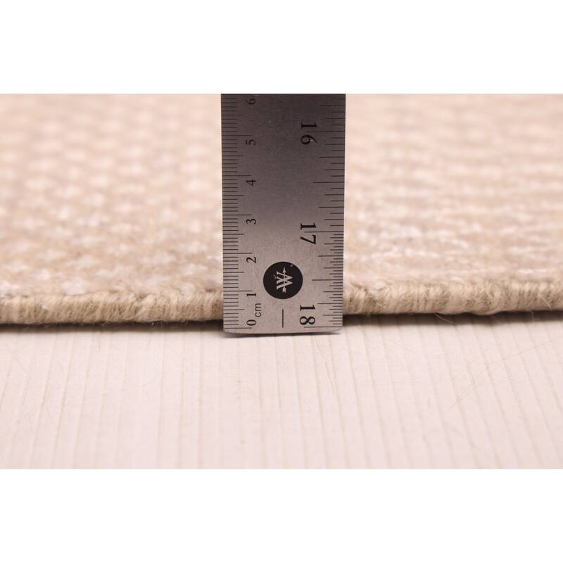 ECARPETGALLERY Hand-knotted Finest Silk Shadow Beige Silk, Wool Rug - 2'4 x 9'11