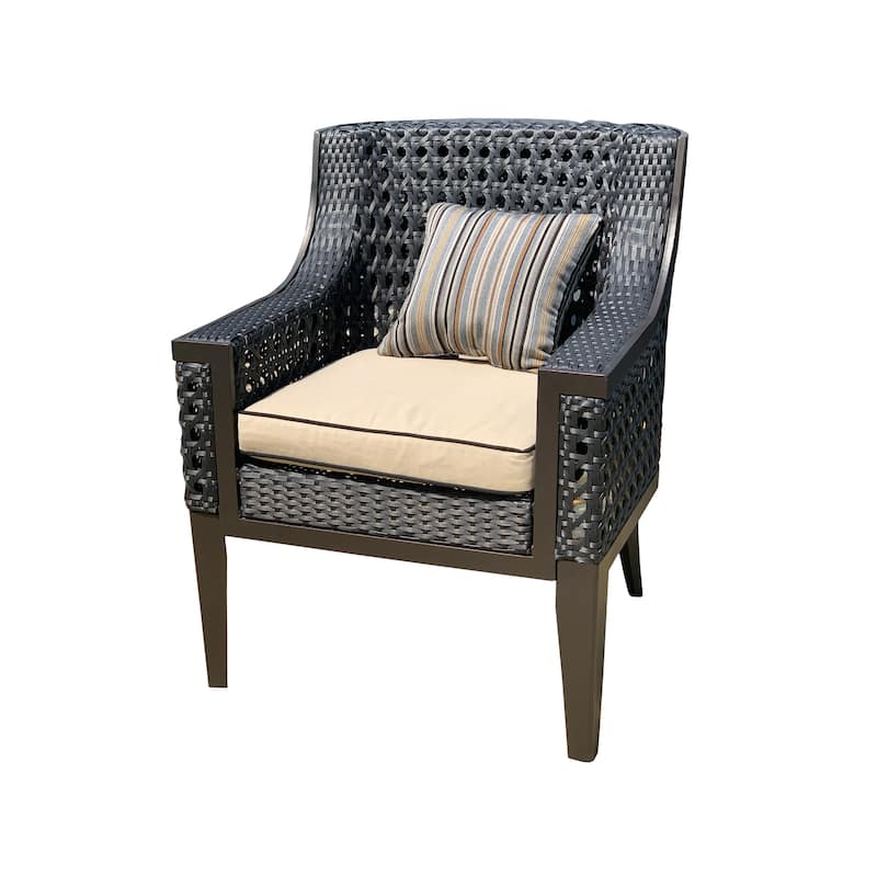 Monterey Patio Dining Chair with Accent Pillow - N/A