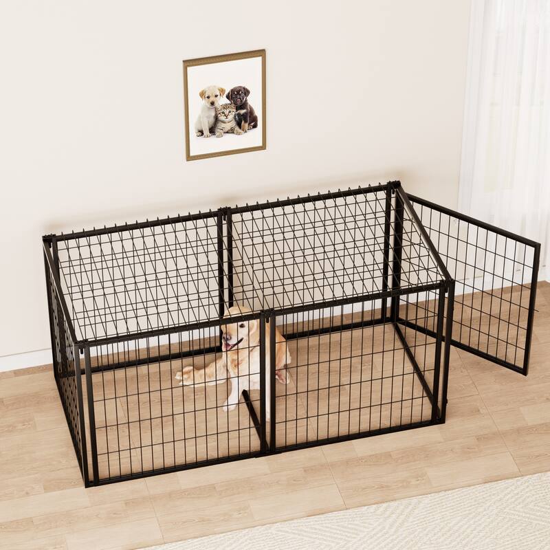Dog Crate 63" Dog Kennel for Small Medium Dogs, Puppy Dog Playpen with Top, Pet Cage, Indoor, Black.63"L x 29.9"W x 31.9"H