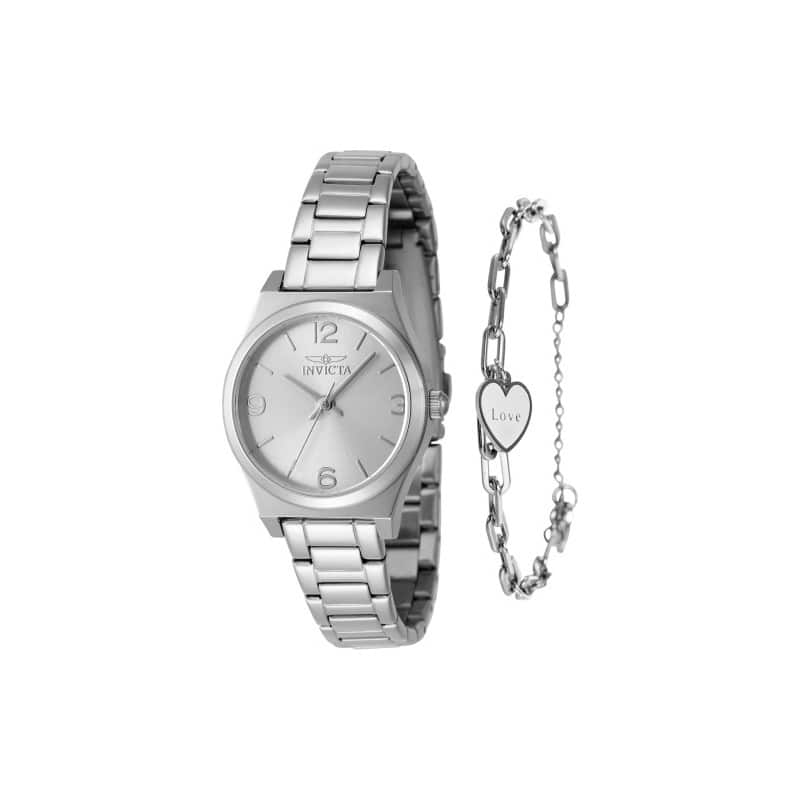 Invicta Women's 48246 Angel Quartz 3 Hand Silver Dial Watch
