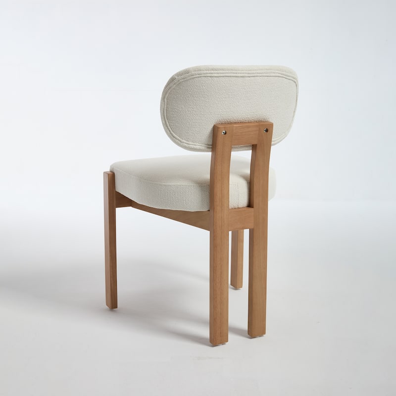Wooden Dining Chairs Set of 2, Modern Fabric Upholstered Dining Room Chair Kitchen Chairs,Farmhouse Dinner Chair