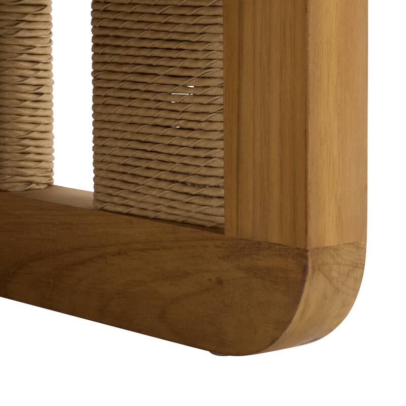 SAFAVIEH Couture Skipper Teak Patio Sofa - 69"W x 30"D x 24"H