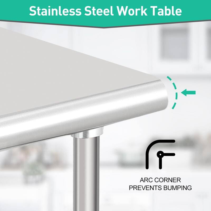 Stainless Steel Worktable, Commercial Workstation