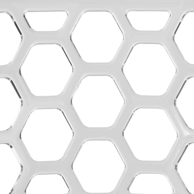 Dynamic Transparent Lucite Honeycomb Cut-Out Seamless Stackable Dining Accent Chair Set of 2