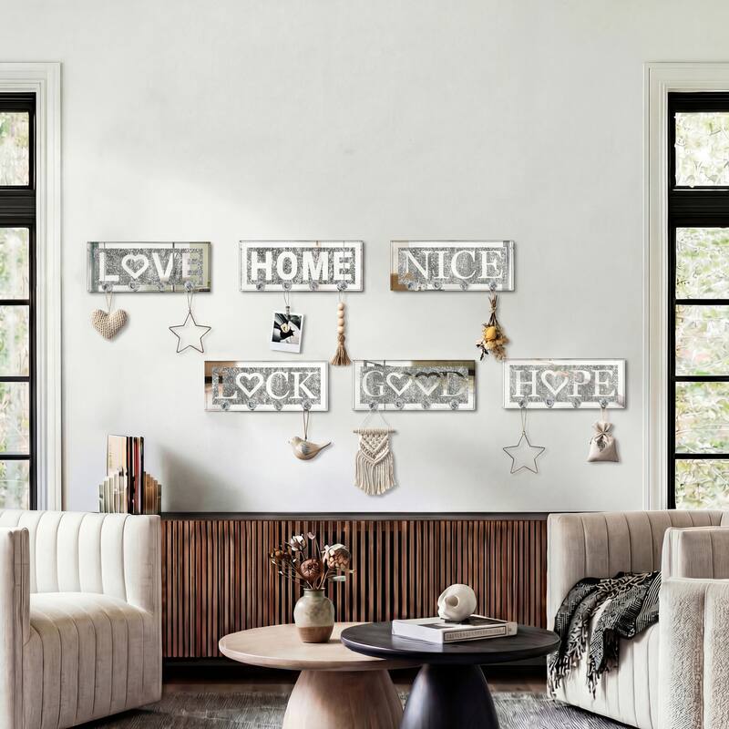 Mirrored Key Holder for Wall Decorative