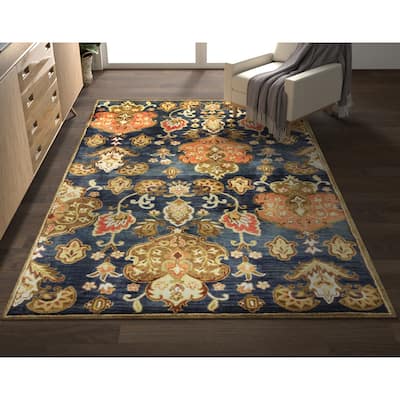 Copper Grove Schwaz Hand-tufted Traditional Navy Wool Area Rug