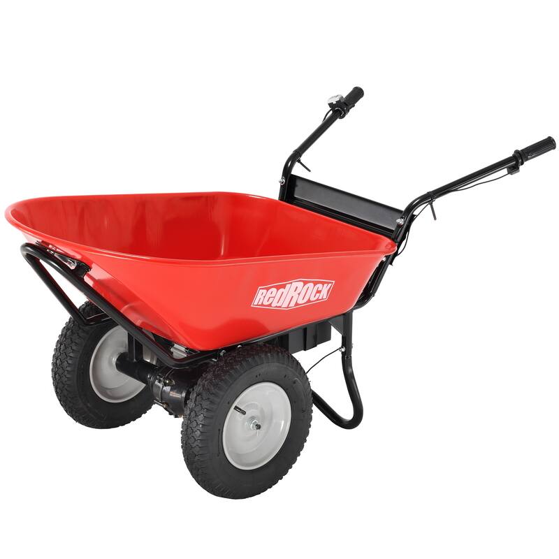 Electric Utility Cart - 24V 180W AGM Battery, 330lb Capacity with Barrel Dump Feature