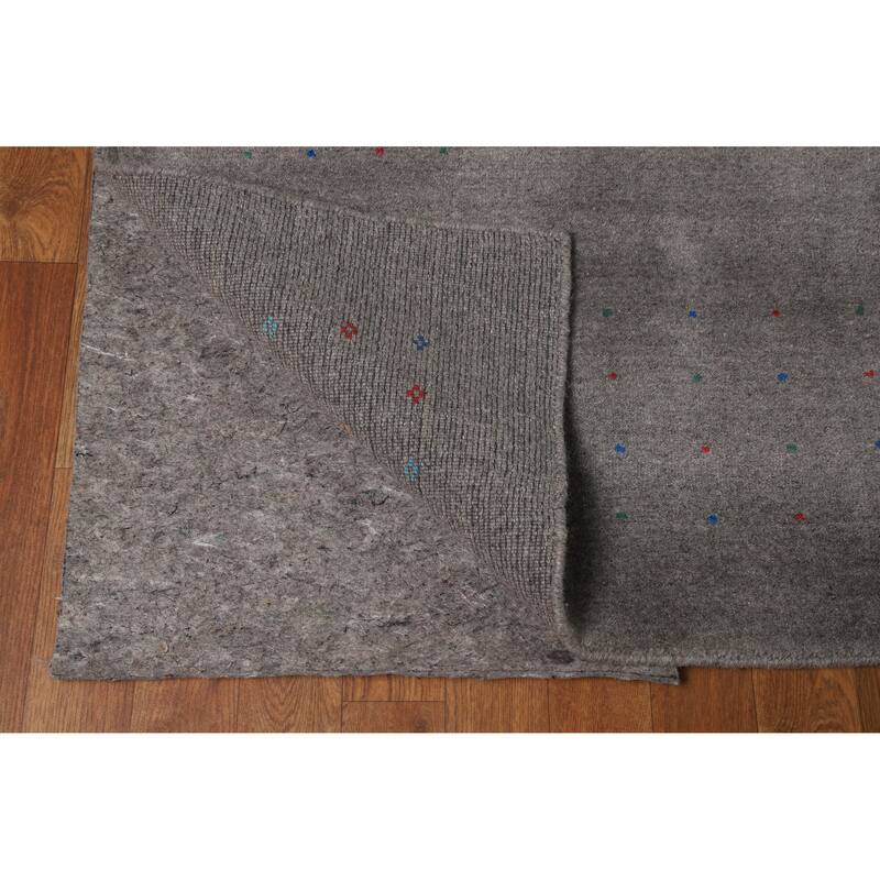 Handmade Gray Gabbeh Indian Area Rug 9x12 - 9' x 12'