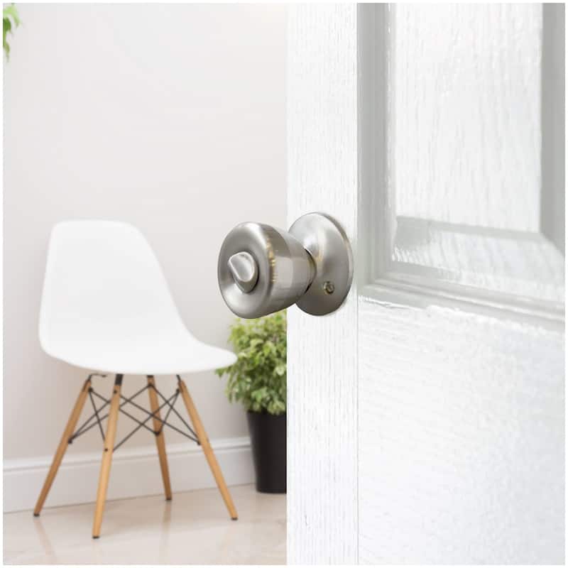 Design House Terrace Reversible Privacy Door Knob Set with 6-Way Latch