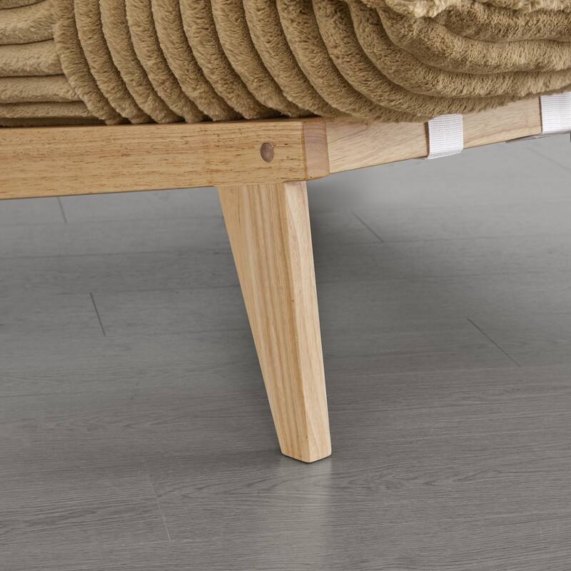 Spruce & Spring Oversized Lounge Accent Chair with Plush Cushions and Solid Wood Frame