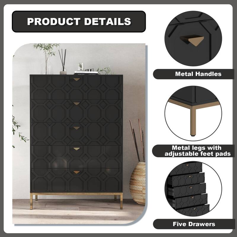 5 drawers cabinet