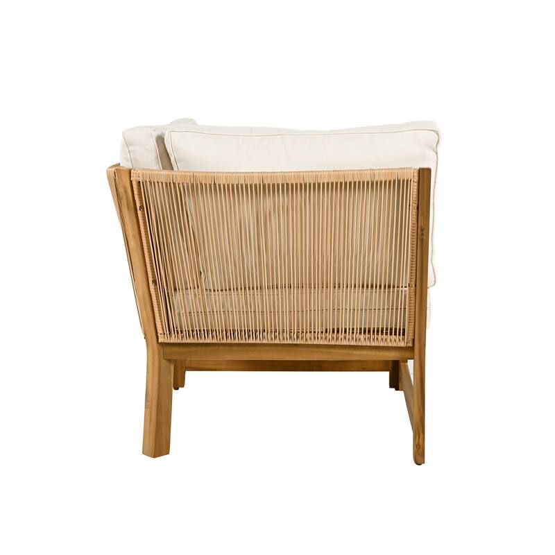 Christopher Knight Home - Orion Acacia Wood 4-Pieces Patio Chat Set
