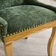 preview thumbnail 69 of 75, GDFStudio - Modern Dining Chair Set with Curved Gold-Plated Legs & Rivet Trim (Set of 2)